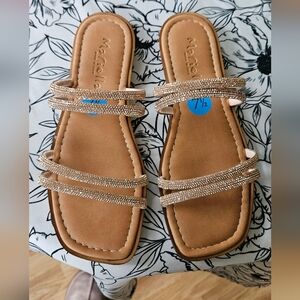 Sparkly Mariella Flat Sandal 7.5